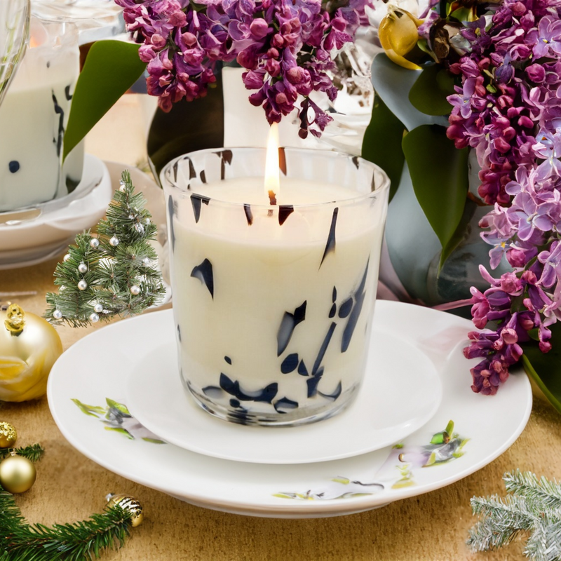 Bergamot & Lilac Scented Christmas Candle