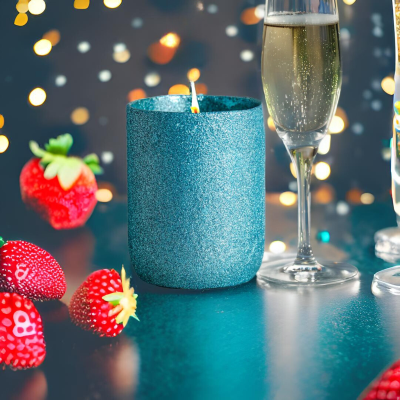 Glitter | Limited Edition Starlight Champagne & Strawberries Scented Soy Candle