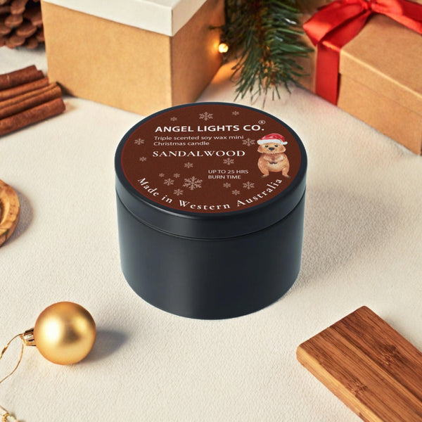Christmas Mini Candle - Sandalwood - Angel Lights Co