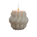 Twirly knotted Unscented candle - Angel Lights Co