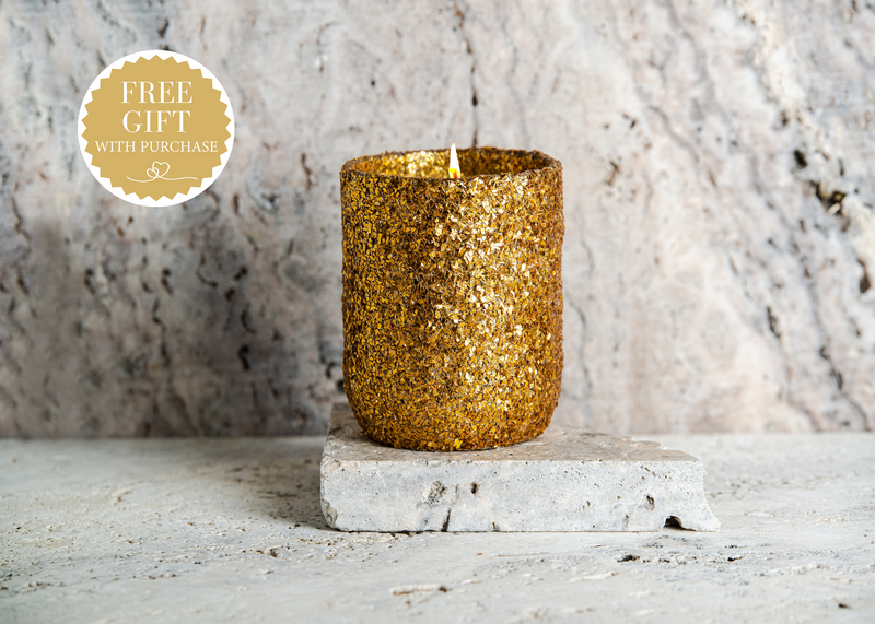 Handcrafted Cosmos Glitter soy candle