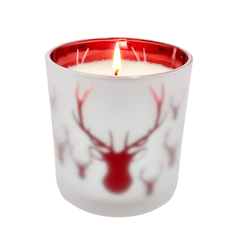 Christmas pudding scented  reindeer soy candle