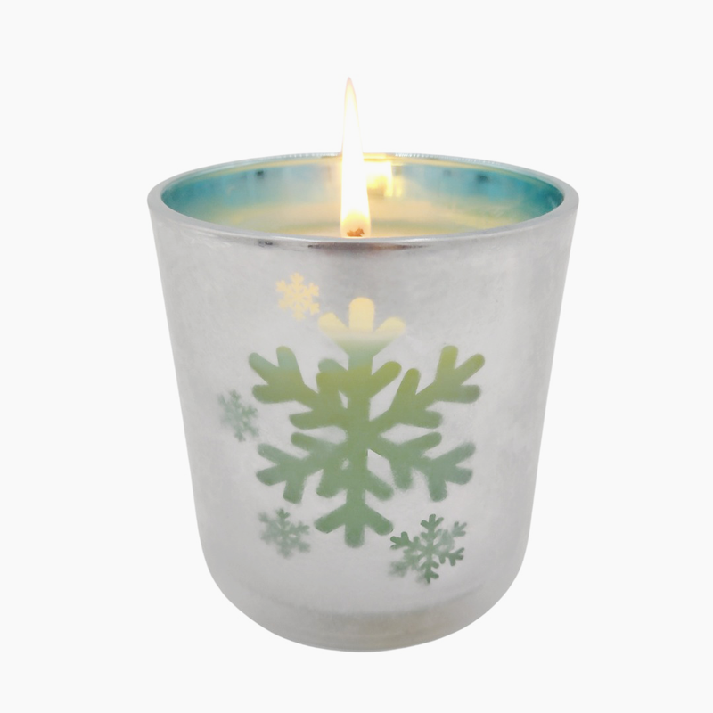Limited Edition Christmas Candles - Snowflake-christmas pudding.